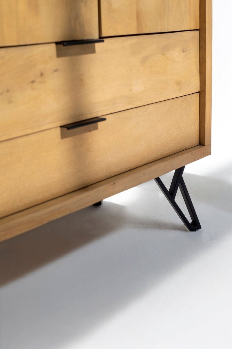 Diane Wooden Cabinet with Mini Display Shelves ART