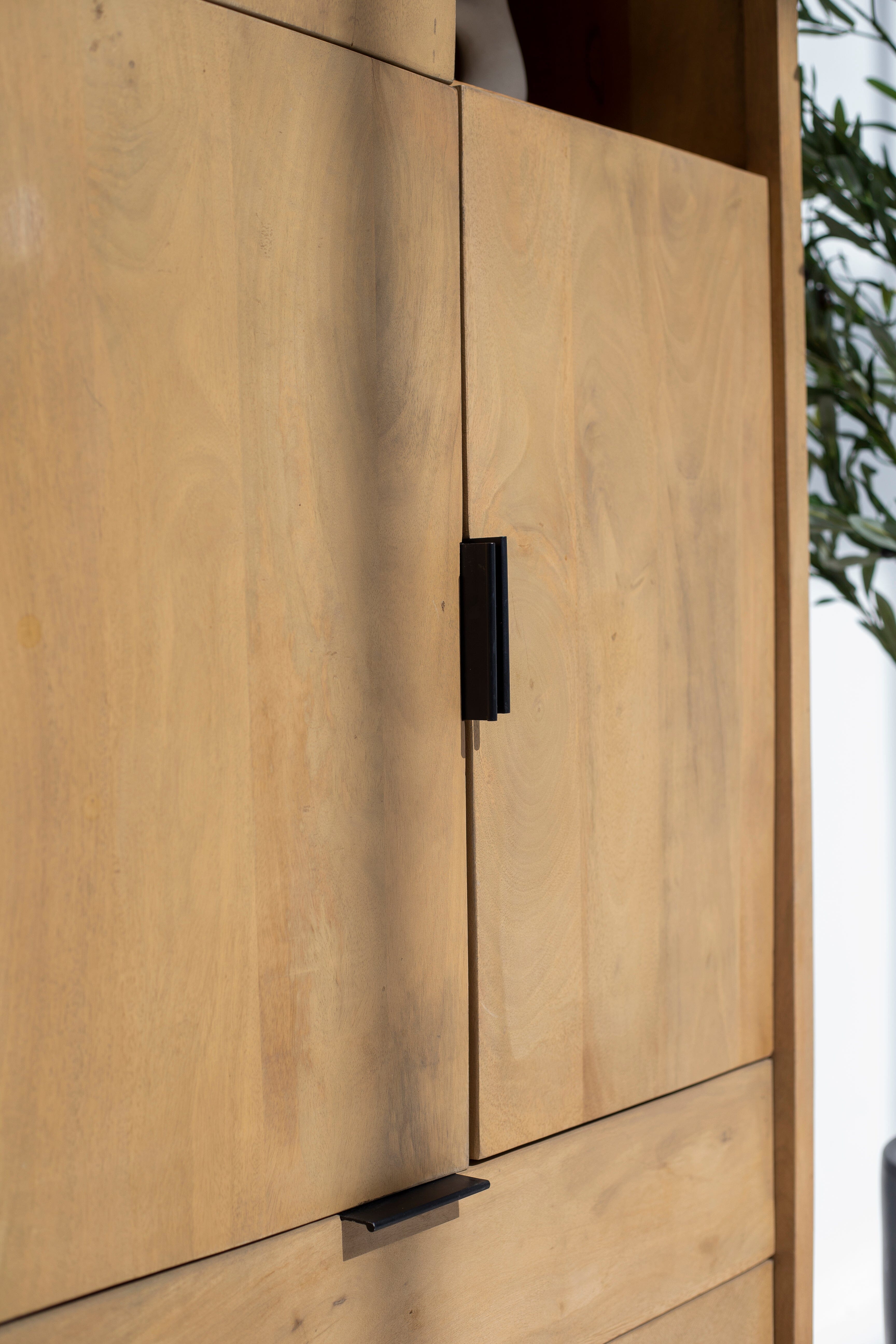 Diane Wooden Cabinet with Mini Display Shelves ART