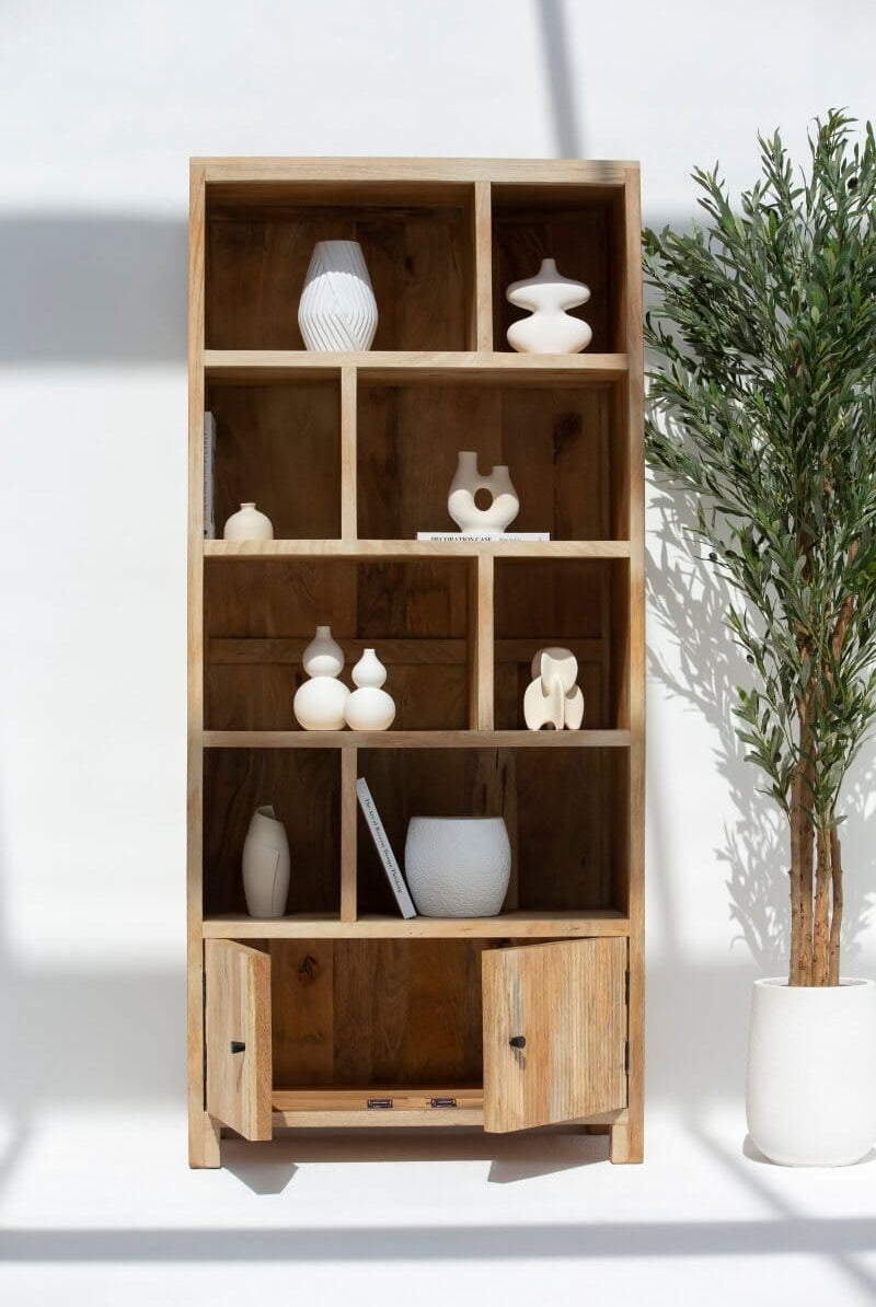Mia Mango Wood Bookcase/Shelves