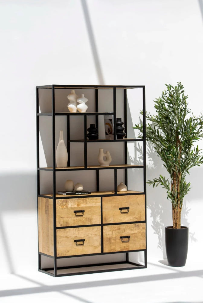 Martina Industrial Bookshelf