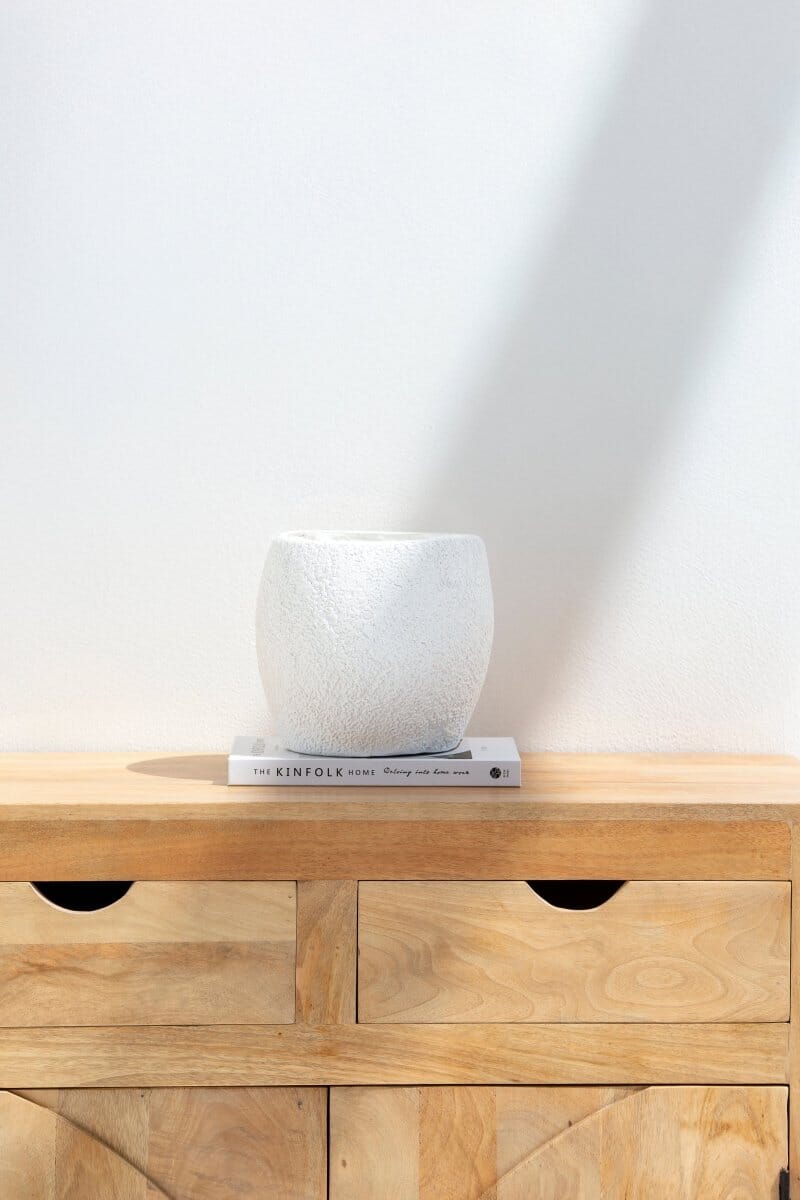 Frosted White Pot (3 Sizes) FLO