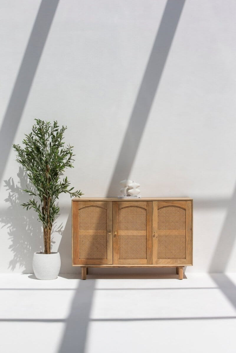 Hans 3 Doors Rattan Sideboard
