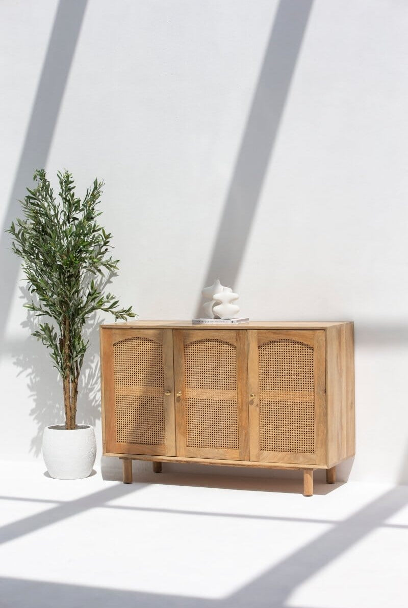 Hans 3 Doors Rattan Sideboard