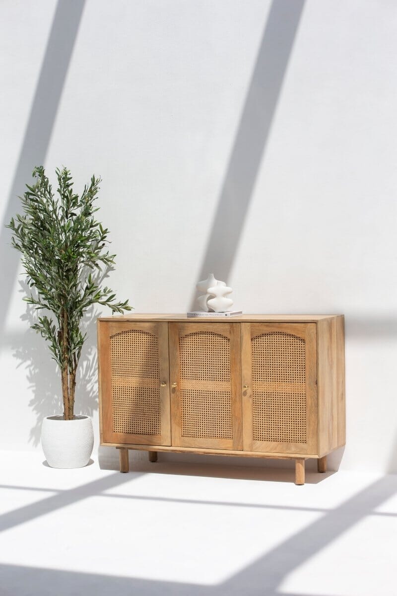 Hans 3 Doors Rattan Sideboard