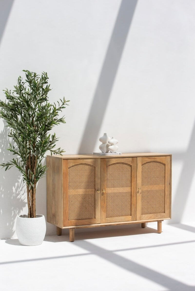 Hans 3 Doors Rattan Sideboard