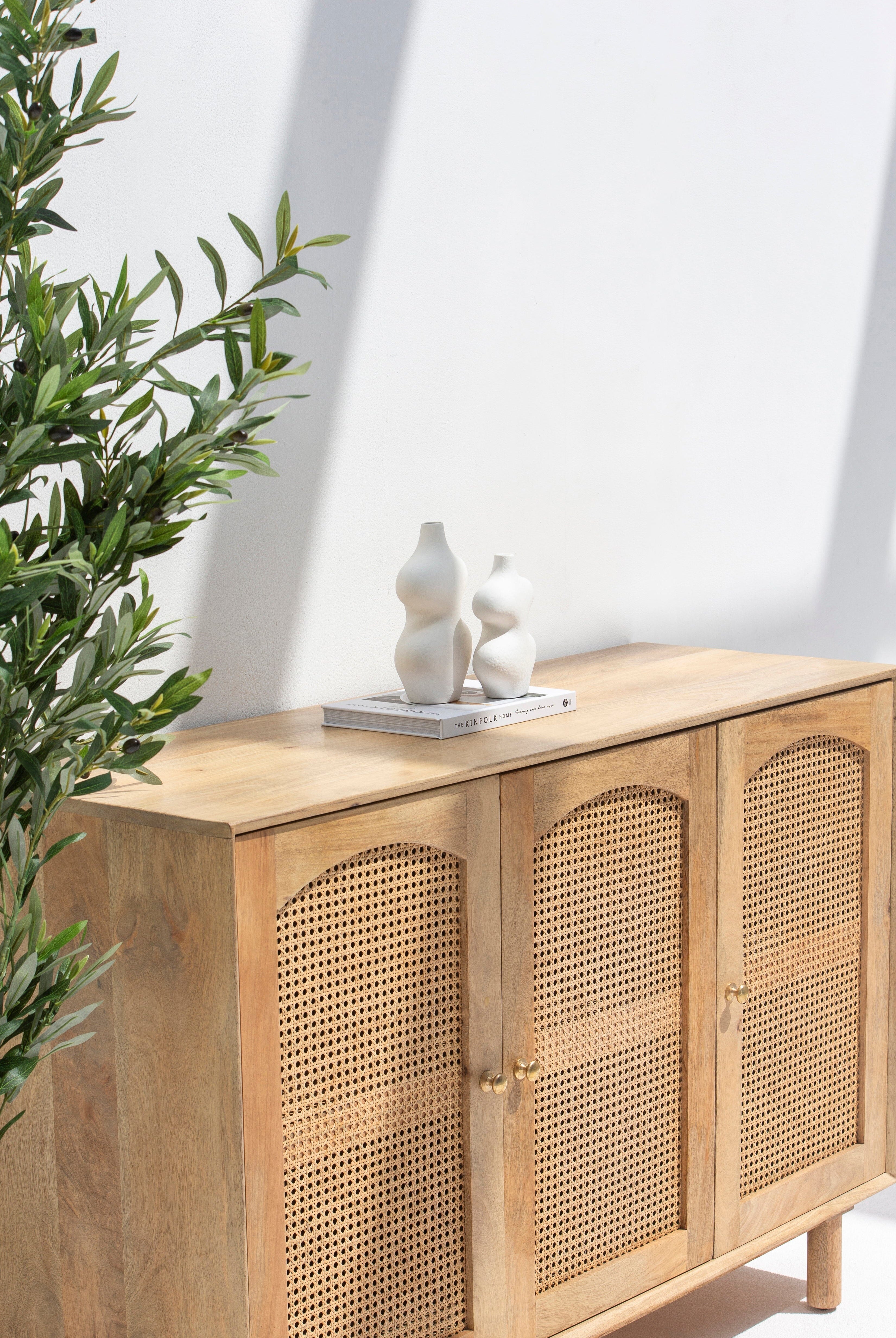 Hans 3 Doors Rattan Sideboard