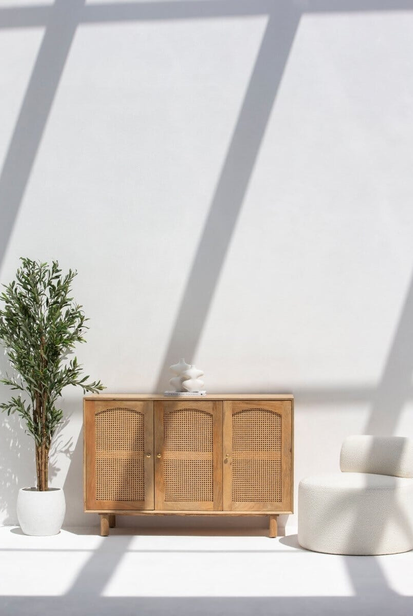 Hans 3 Doors Rattan Sideboard