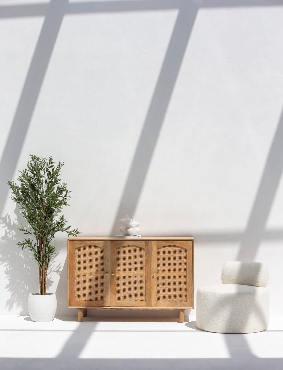 Hans 3 Doors Rattan Sideboard