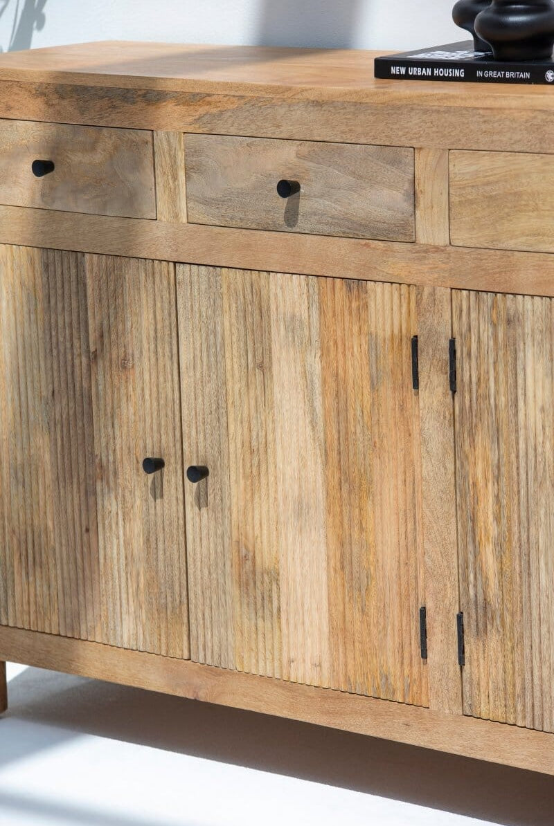 Ziyah Wooden Slat Door Sideboard Buffets & Sideboards