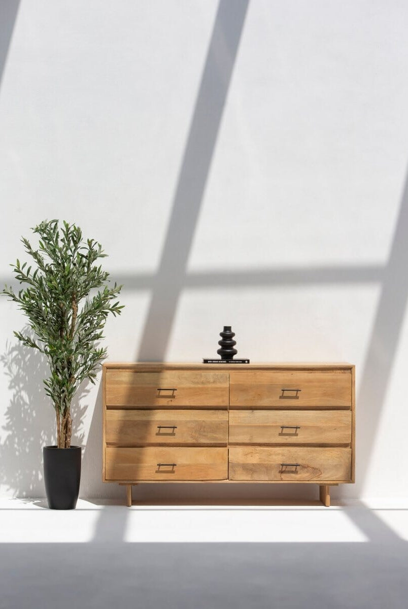 Asa 6-Drawer Wooden Dresser