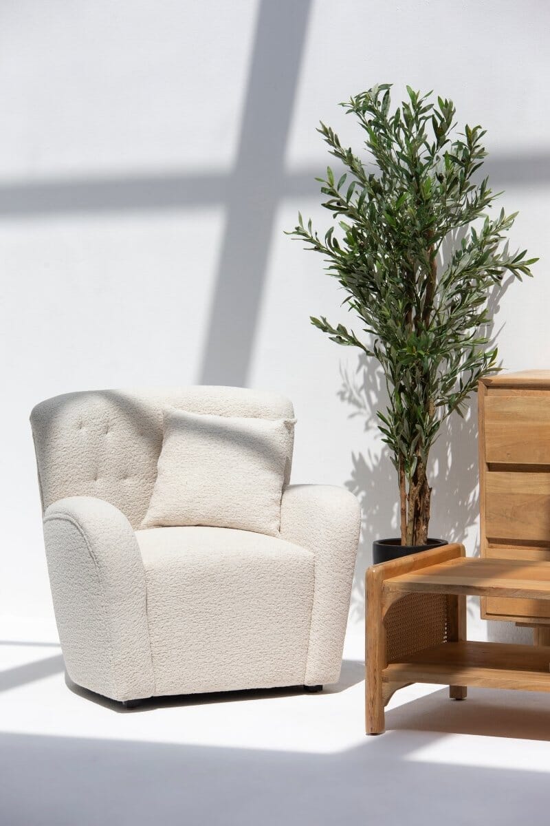 Sicily Boucle Sofa Chair with Arms Homekode