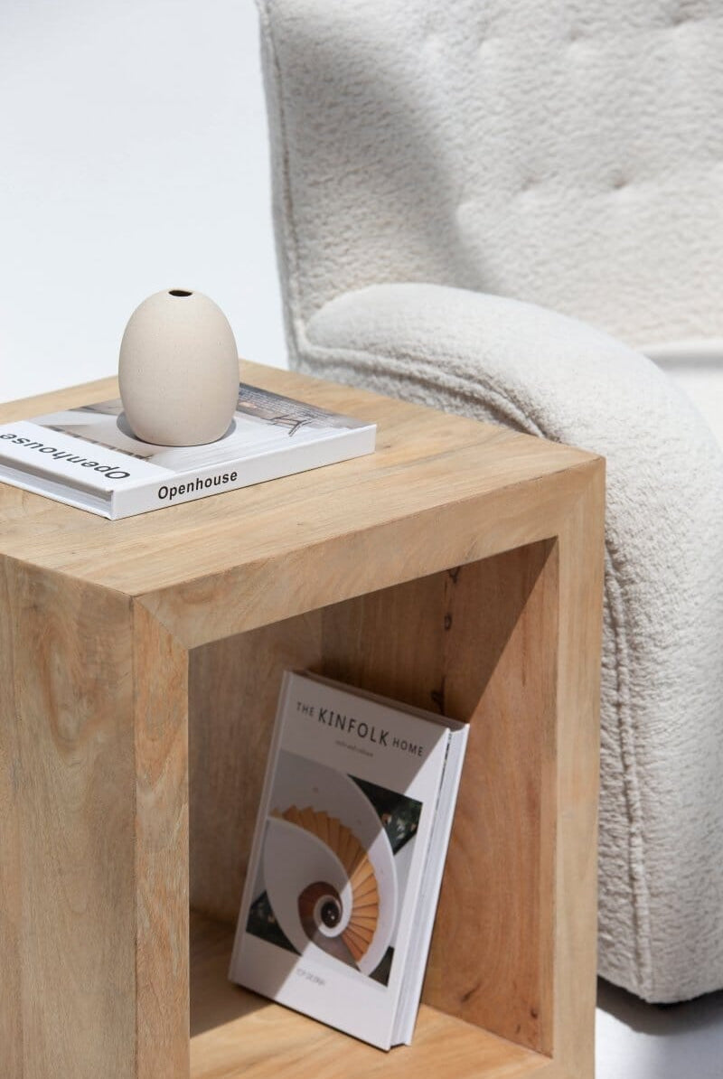 Remy Wooden Block Side Table