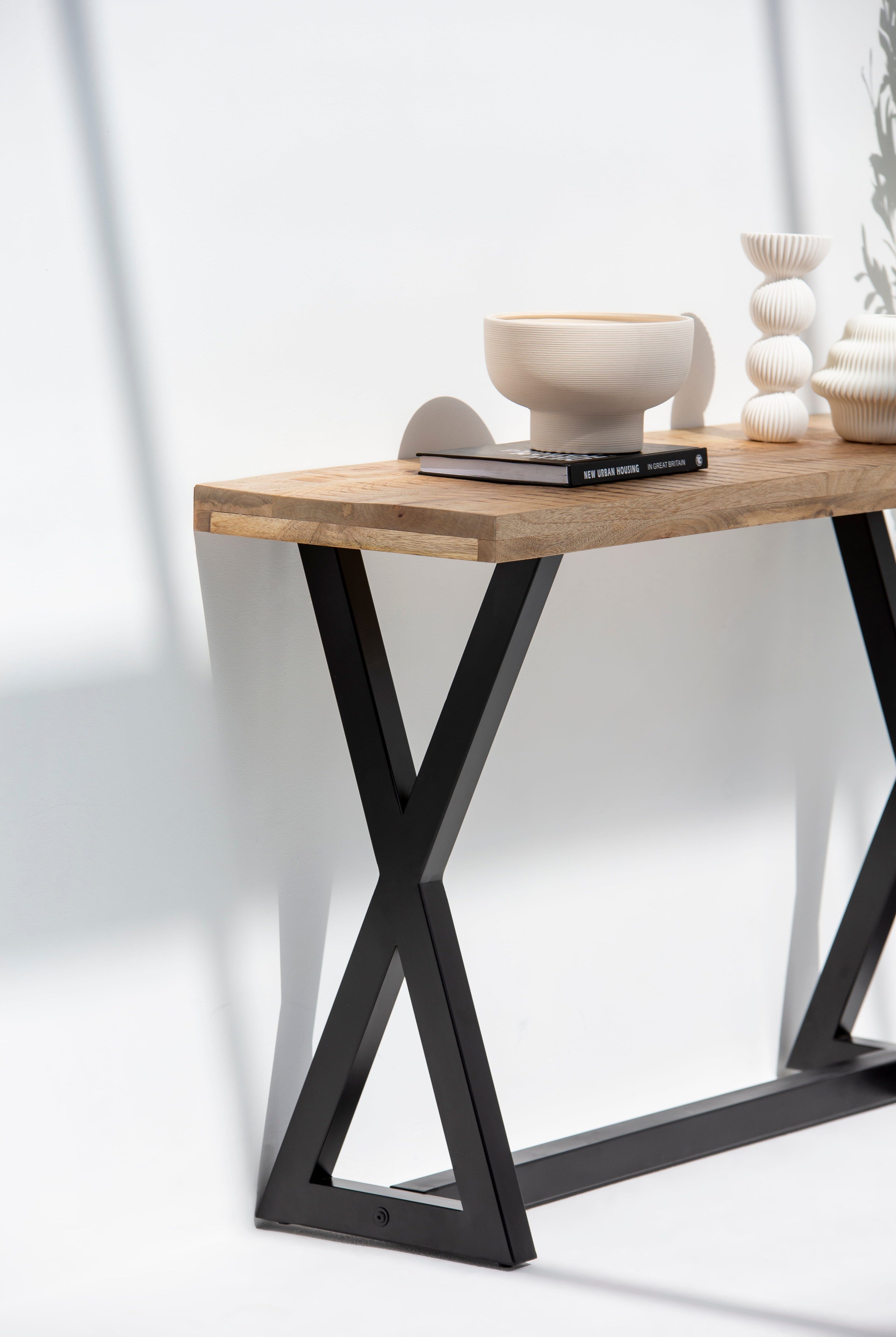 Wooden X Legs Console TWOA