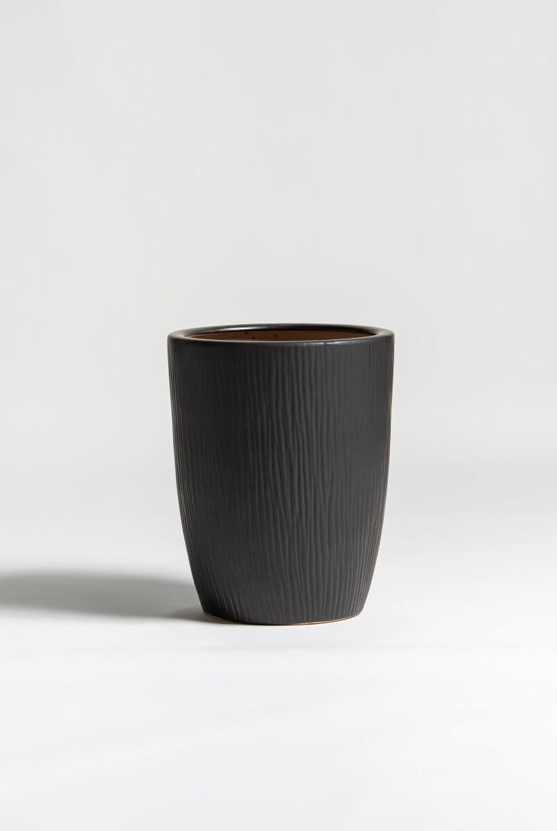 Charcoal Ripple Ceramic Pot (3 Sizes)