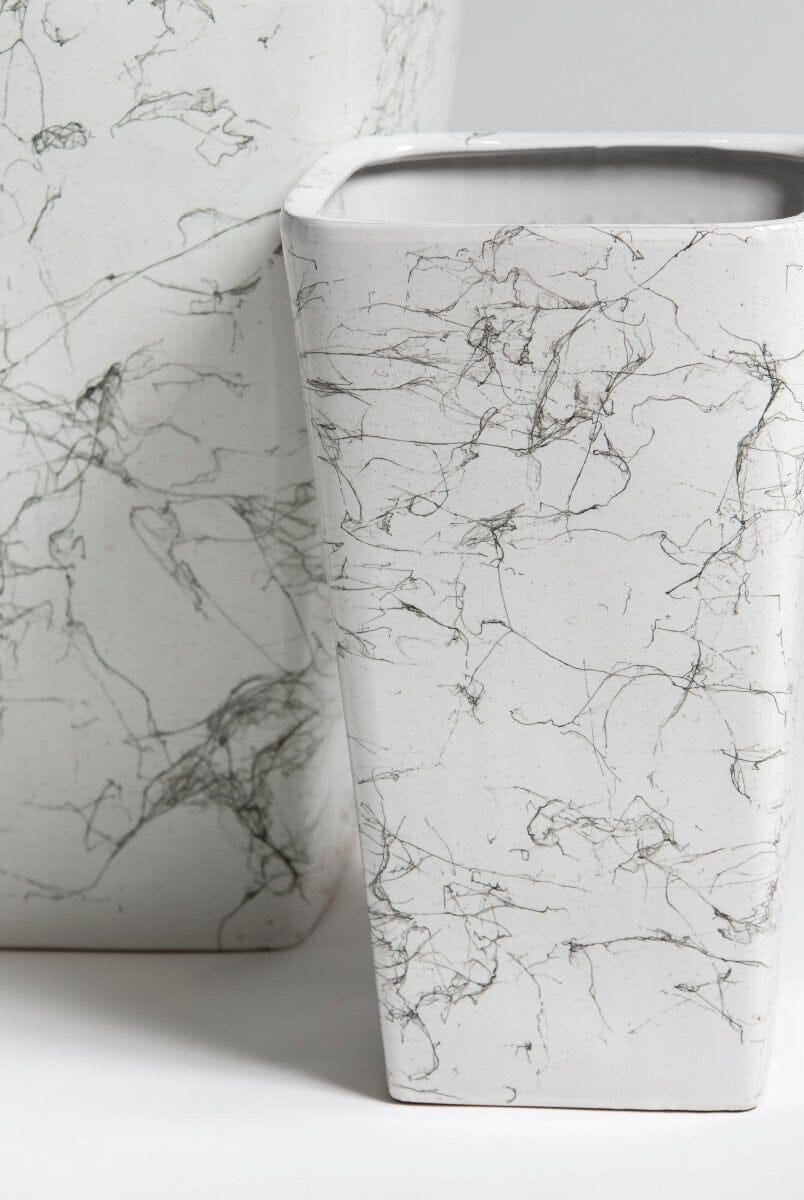 Marble Mist Square Ceramic Pot (3 Sizes)