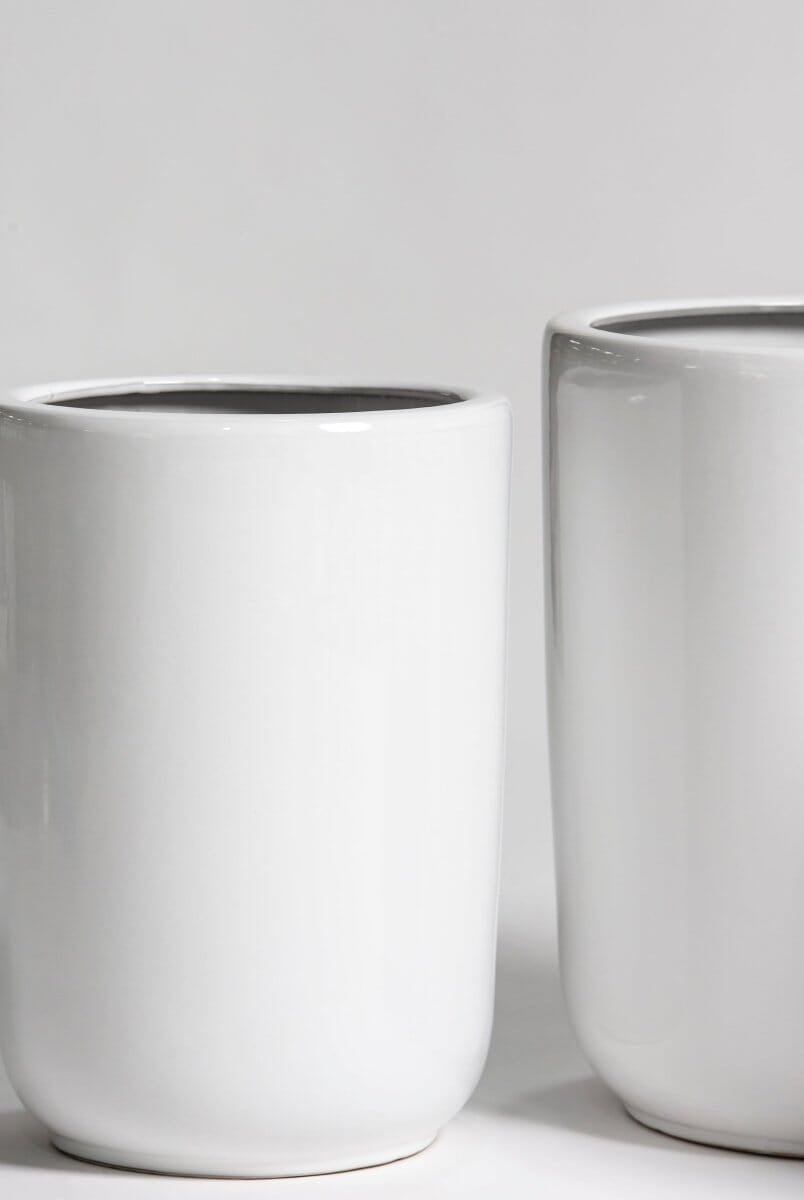 Pure White Ceramic Pot III (3 Sizes)