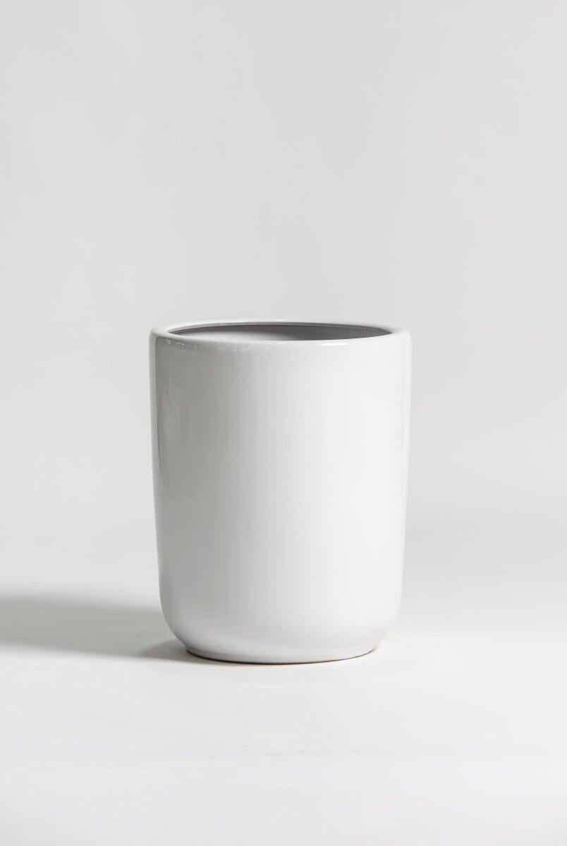 Pure White Ceramic Pot III (3 Sizes)