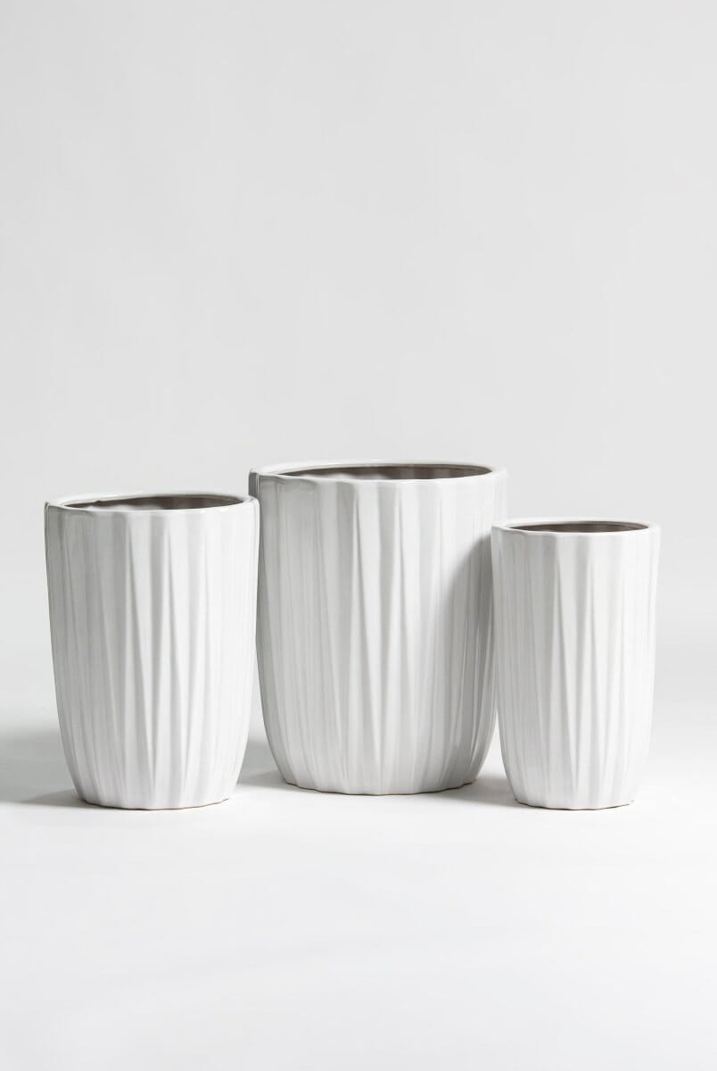 Silken Pleat Ceramic Pot