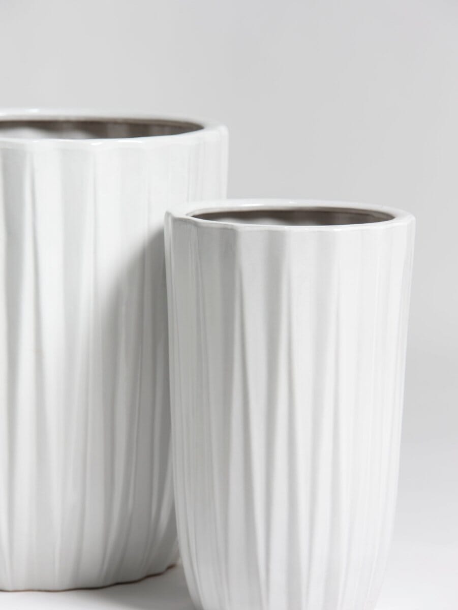Silken Pleat Ceramic Pot (3 Sizes)