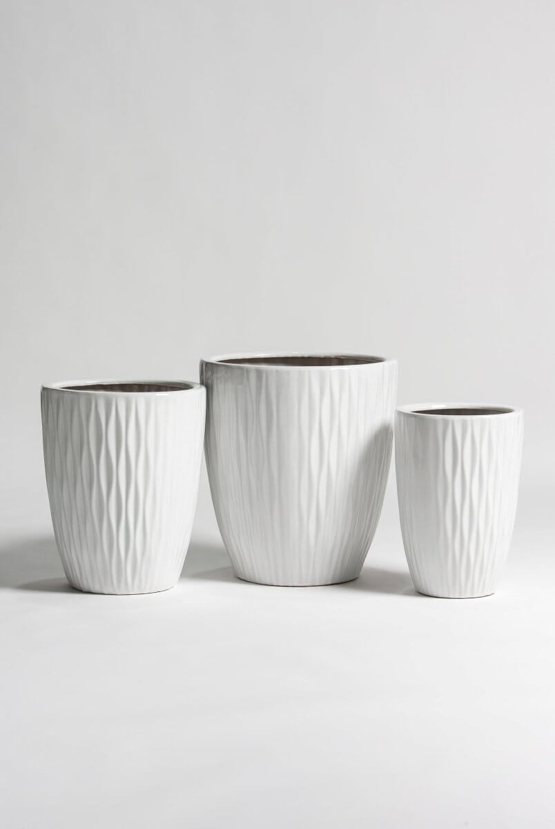 Flowing Ivory Ceramic Pot