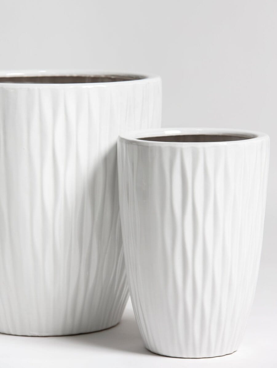 Flowing Ivory Ceramic Pot (3 Sizes)