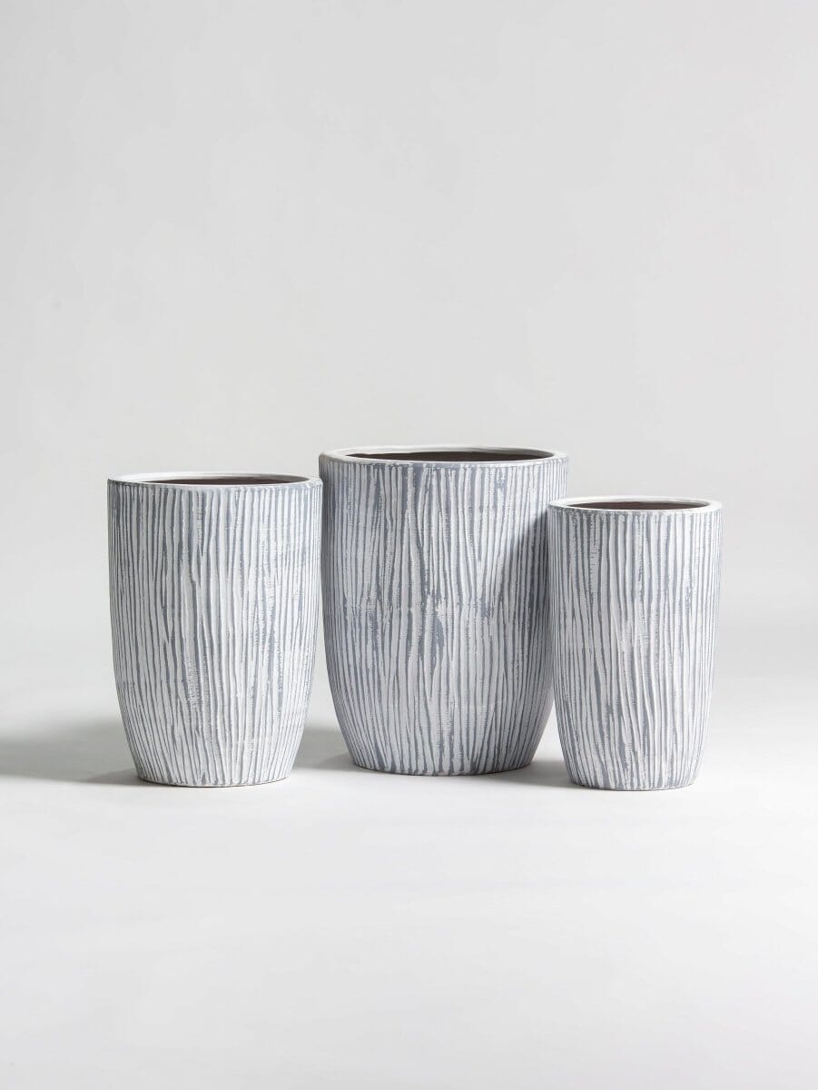 Skyline Stripes Fiber Ceramic Pot