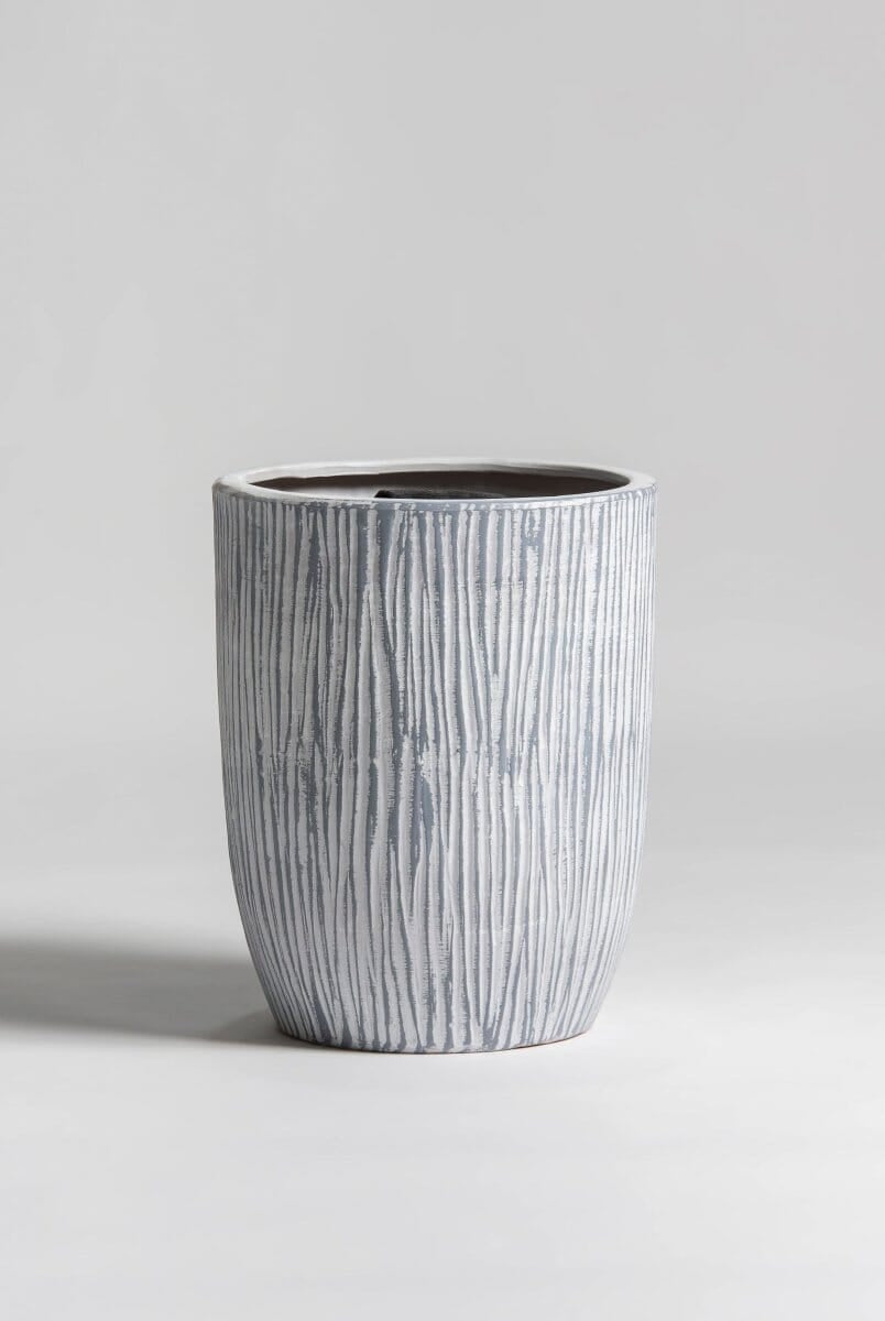 Skyline Stripes Fiber Ceramic Pot (3 Sizes)