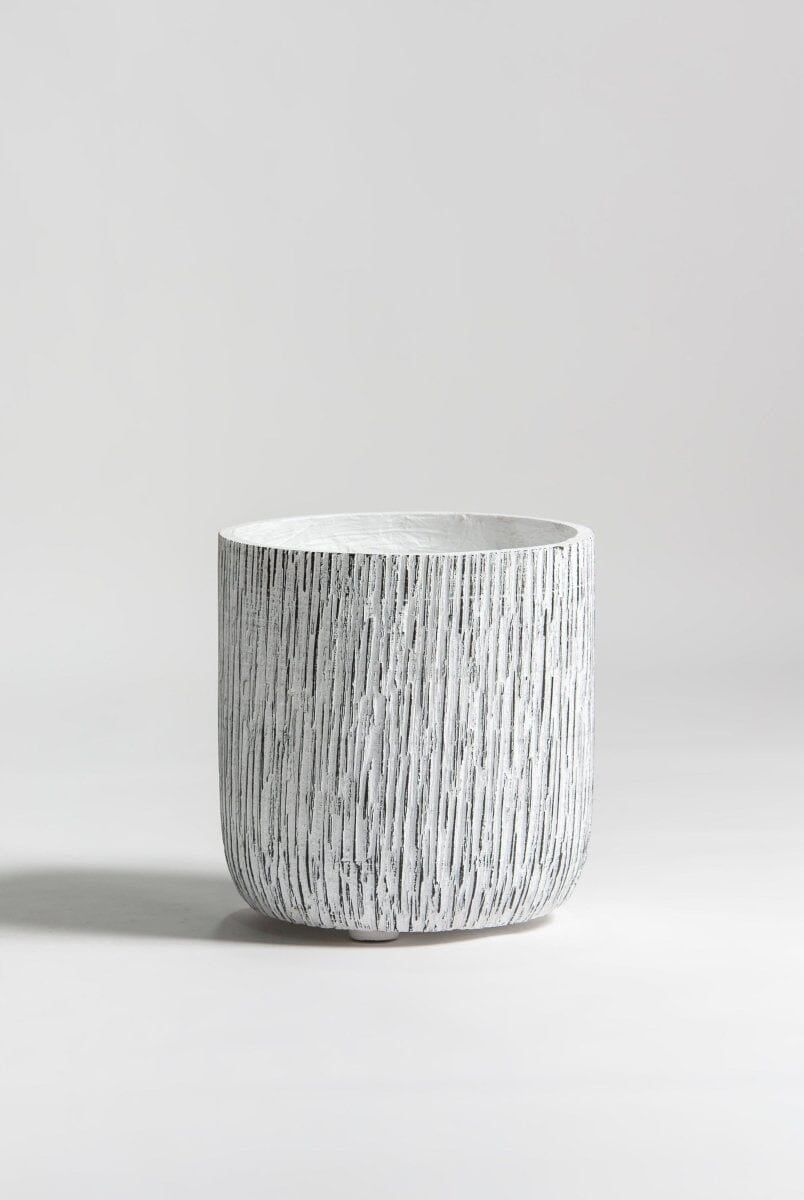 White Timberline Fiber Ceramic Pot (4 Sizes)
