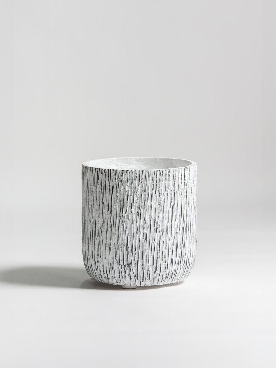 White Timberline Fiber Ceramic Pot (4 Sizes)