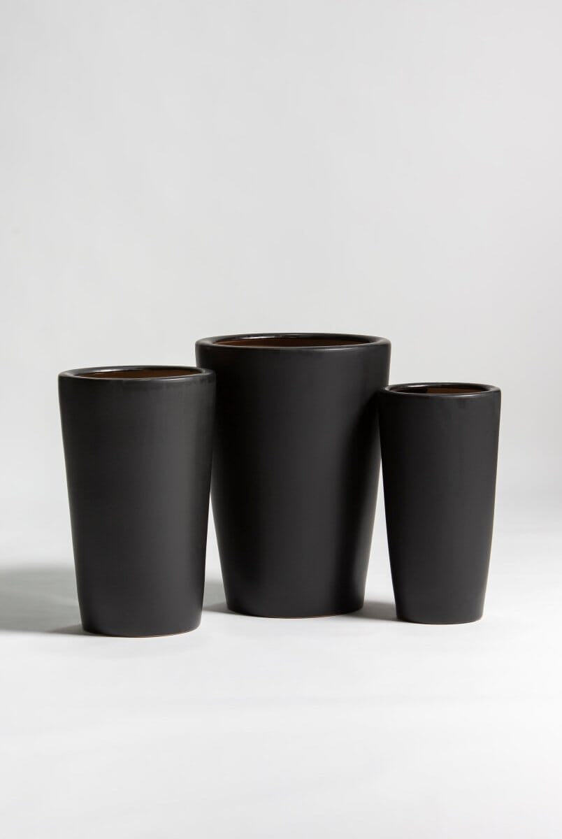 Classic Matte Black Ceramic Pot III