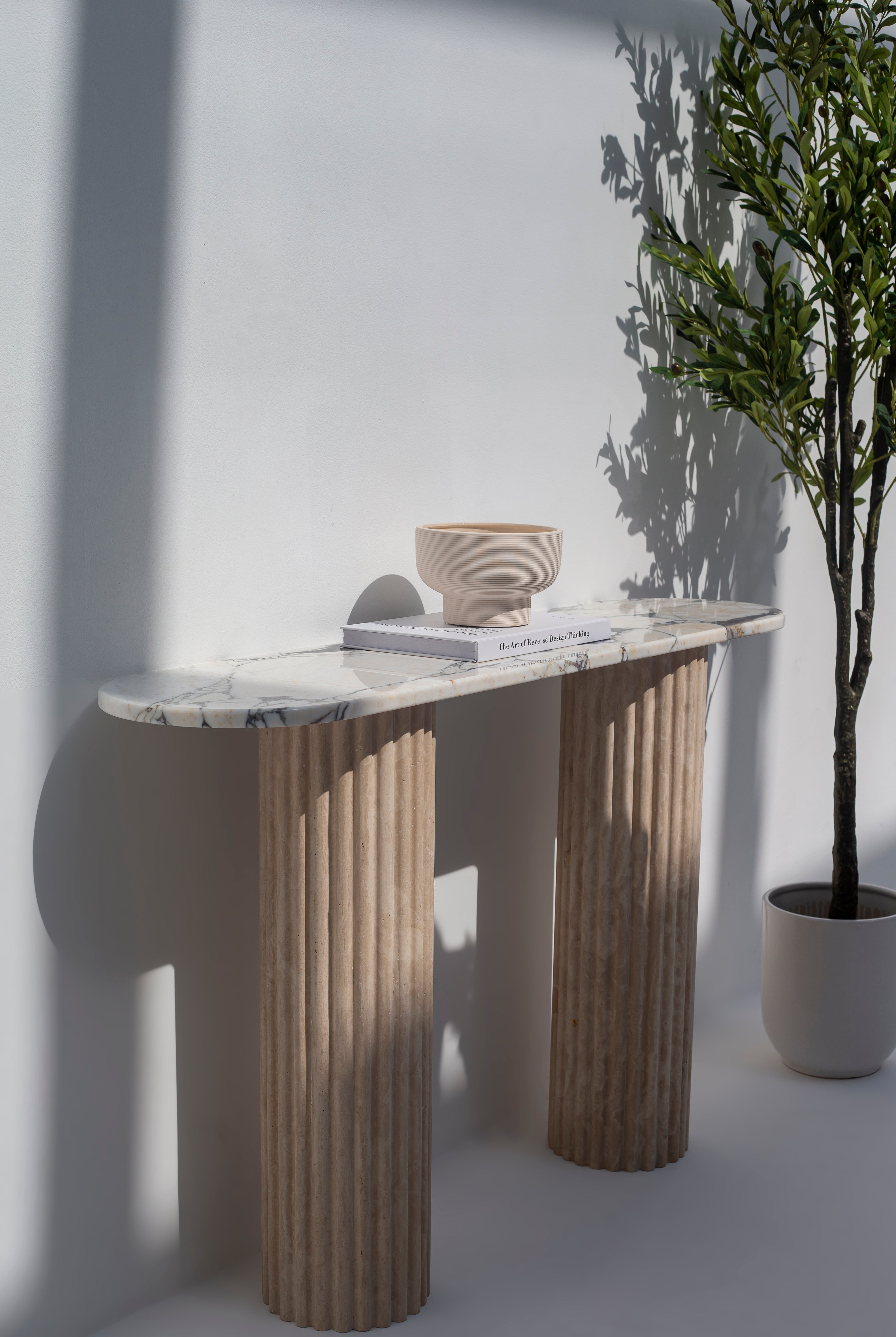 Diletta Viola Marble Top Console Table (2 Sizes)