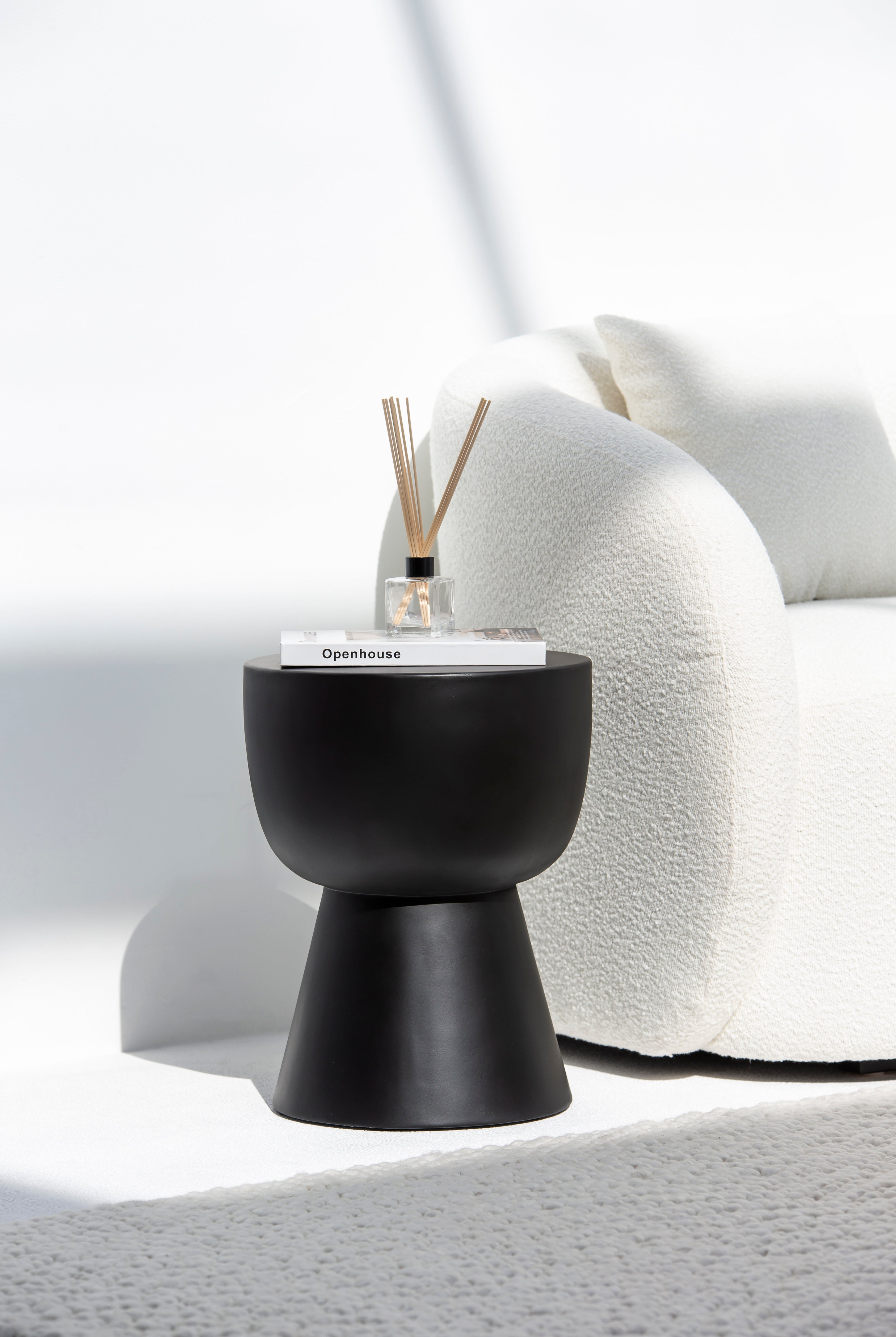 Hilary Black Concrete Side Table