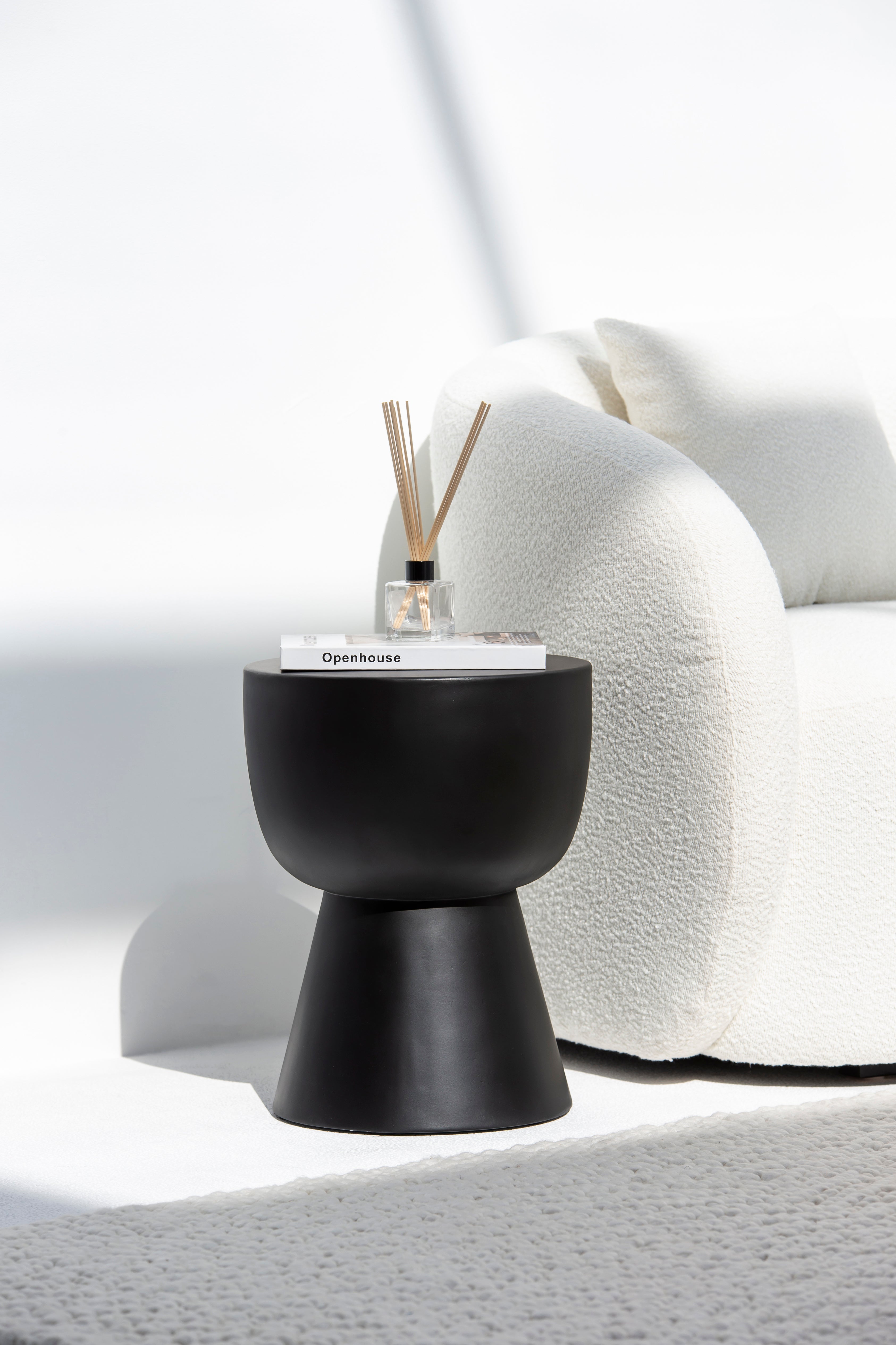 Hilary Black Concrete Side Table