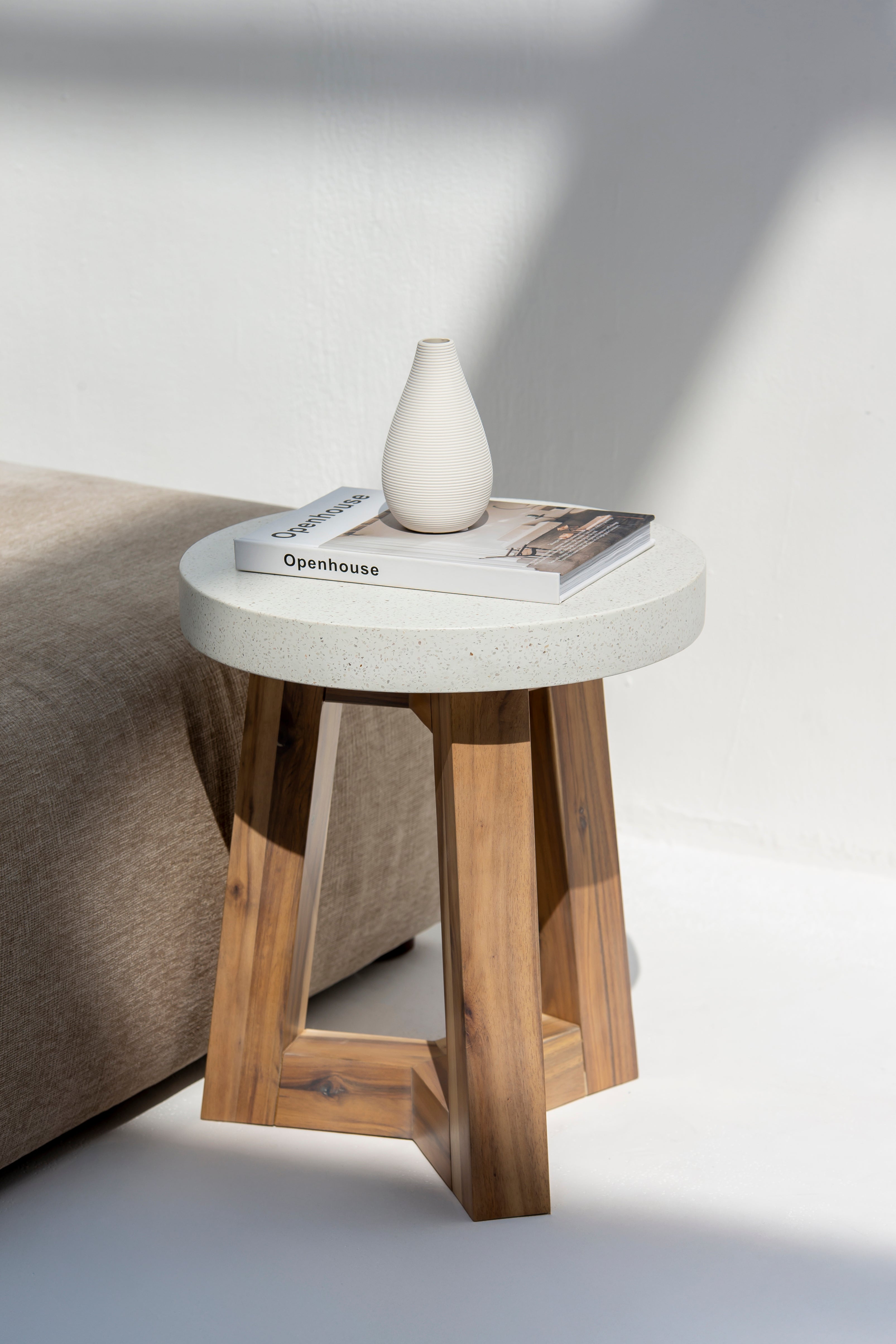 Aviana Terrazzo Concrete Top Side Table