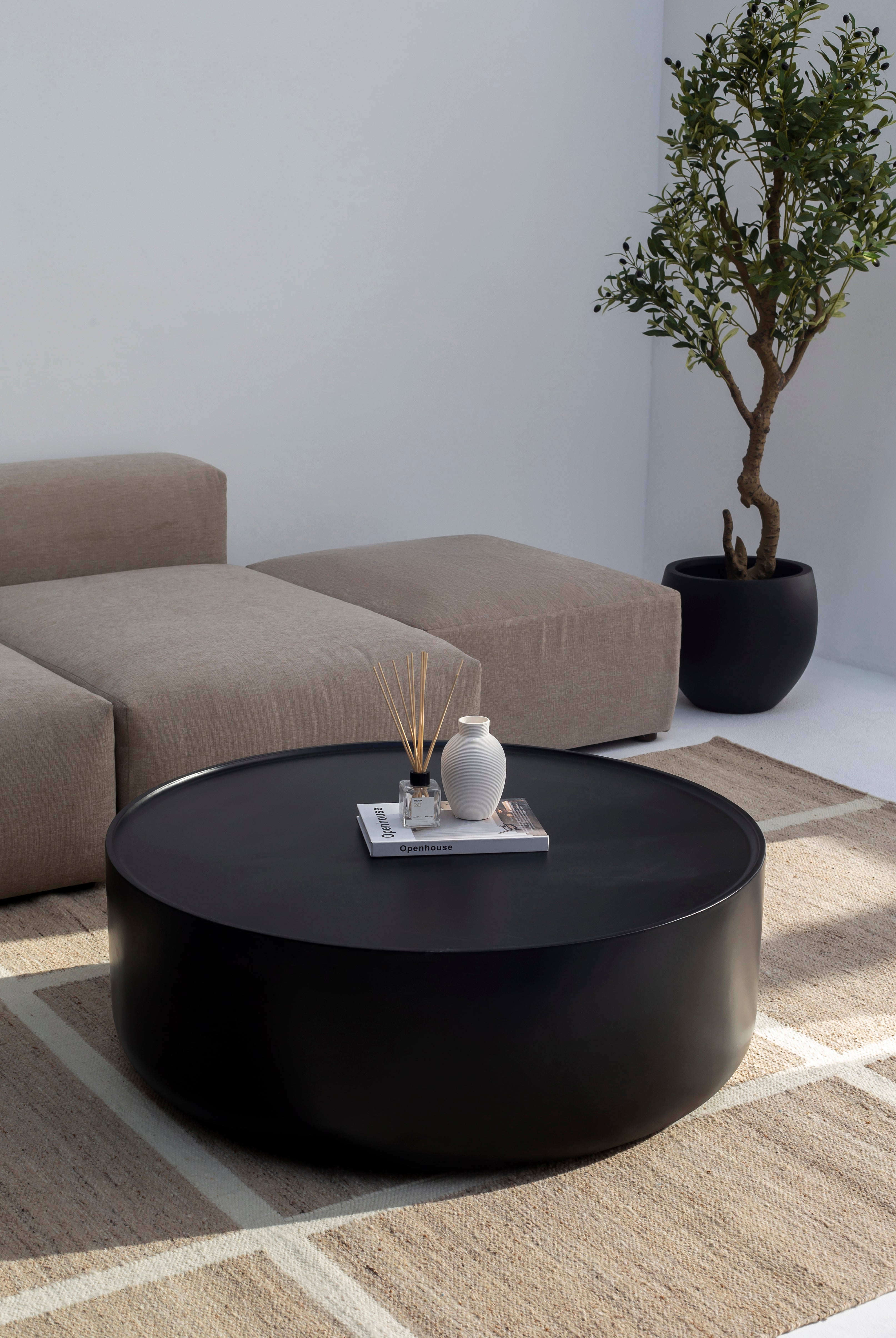 Alto Black Concrete Coffee Table