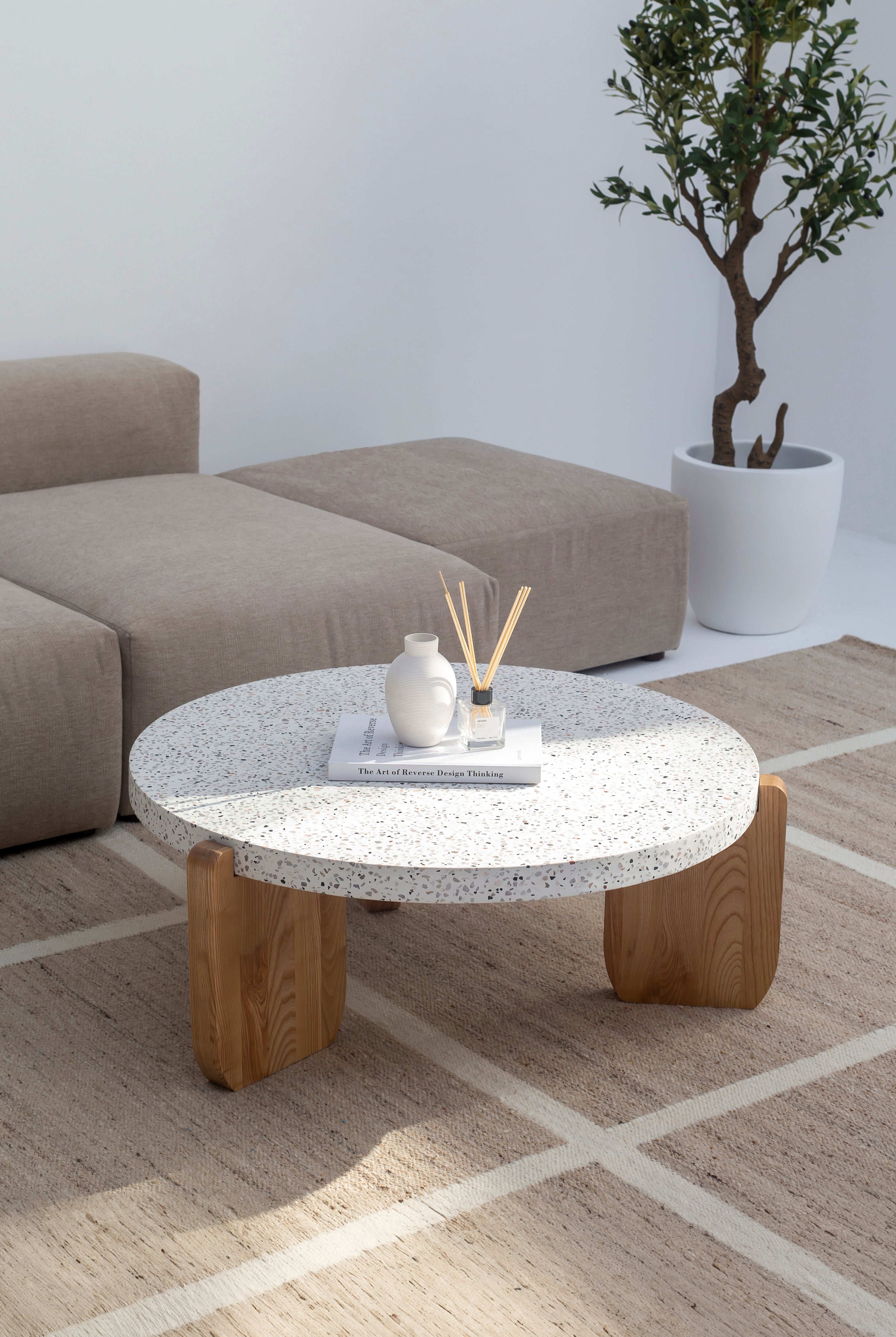 Norden Terrazzo Top Concrete Coffee Table