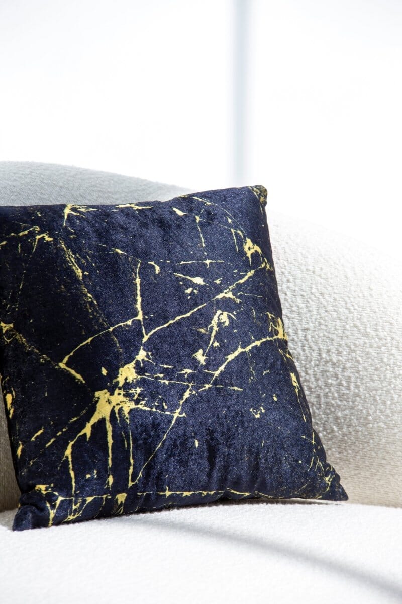 Black & Gold Velvet Cushion Cover (40x40 CM) Cushion -- Cushion Cover