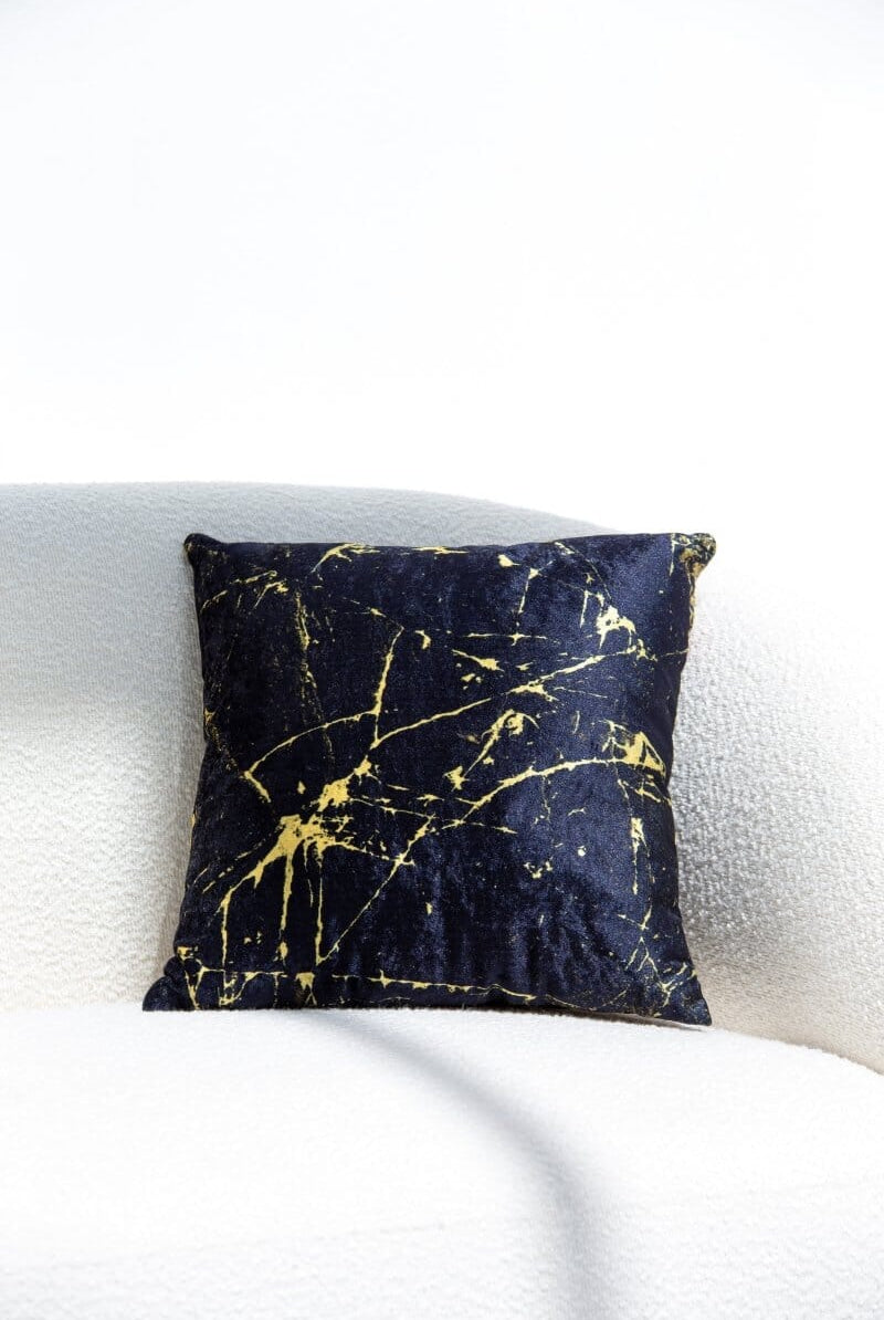 Black & Gold Velvet Cushion Cover (40x40 CM) Cushion -- Cushion Cover