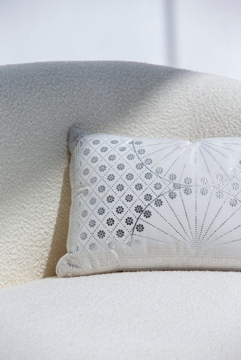 Metallic Florals Cushion With Filler (30x50 CM) Cushion -- Cushion With Filler