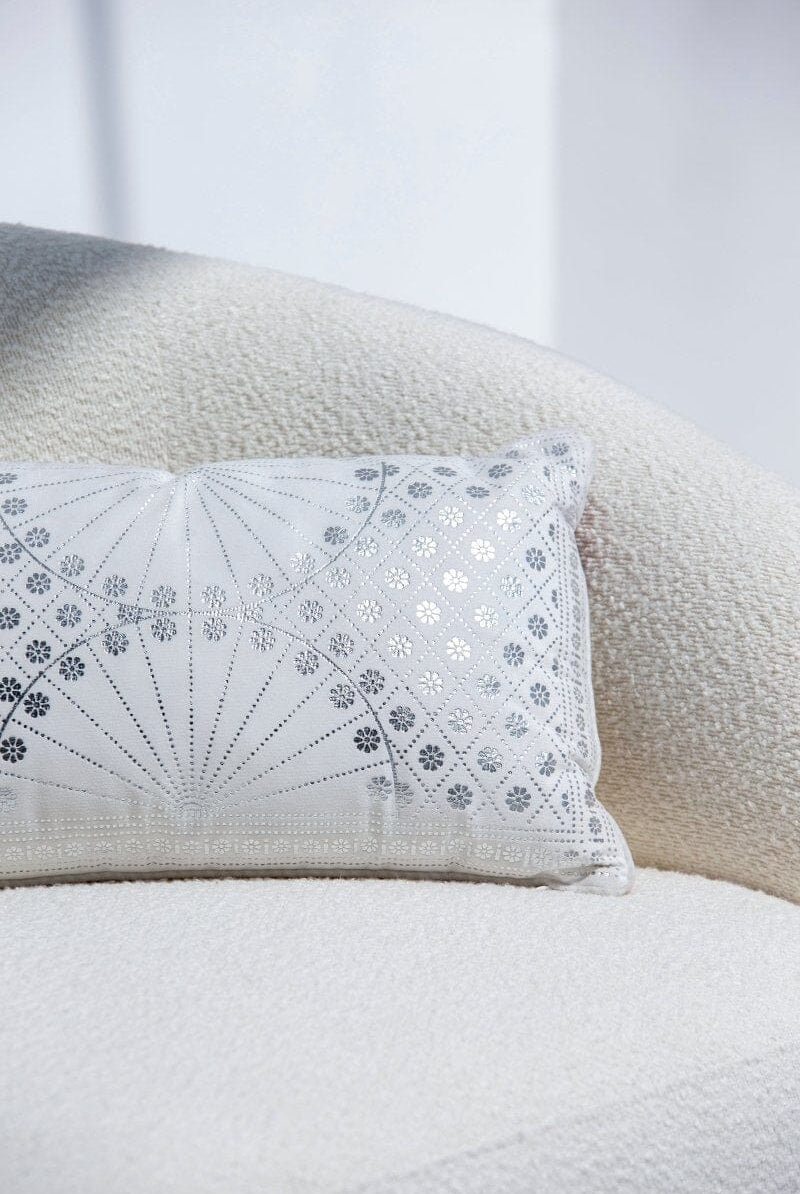 Metallic Florals Cushion With Filler (30x50 CM) Cushion -- Cushion With Filler