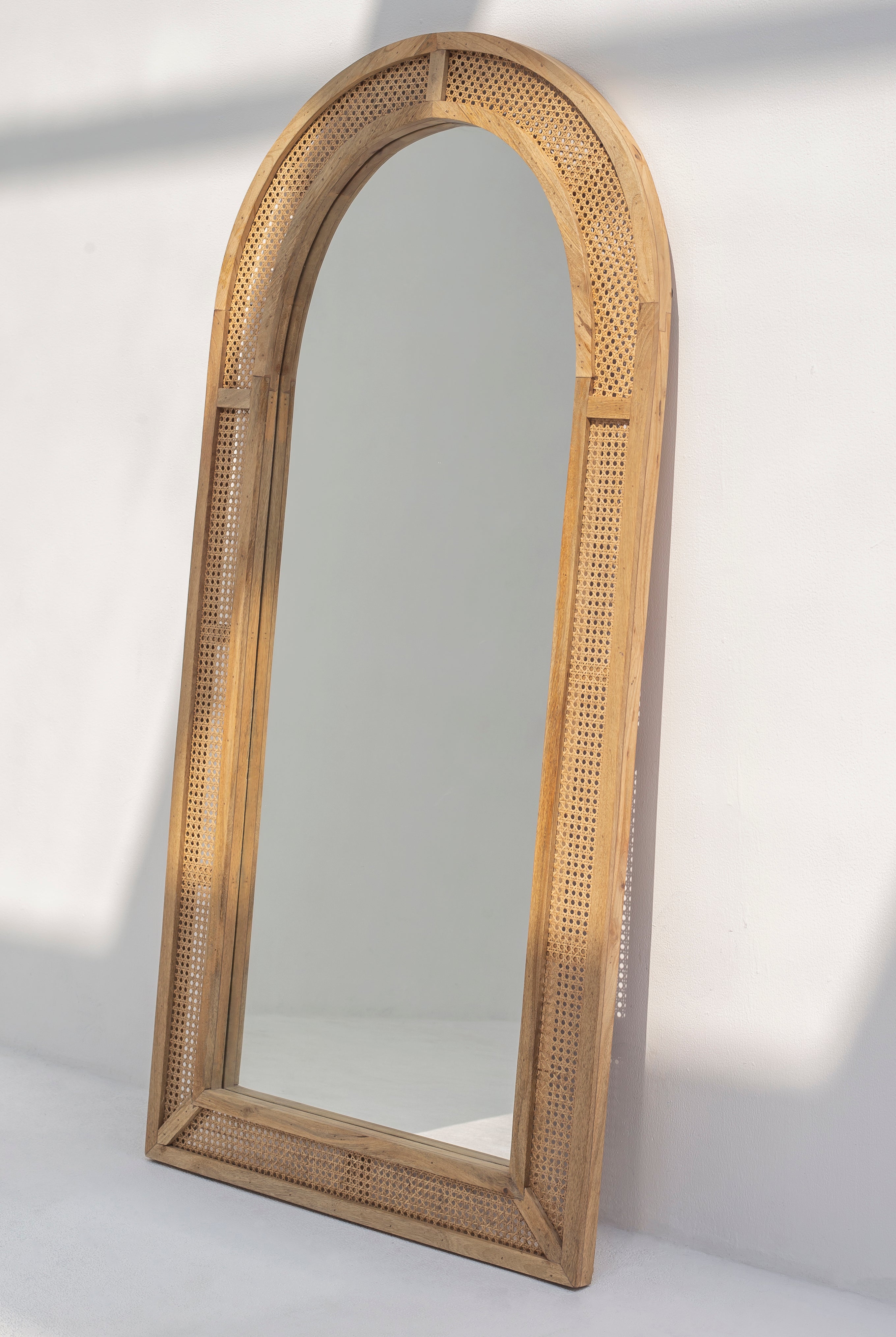 Letícia Rattan Wooden Mirror