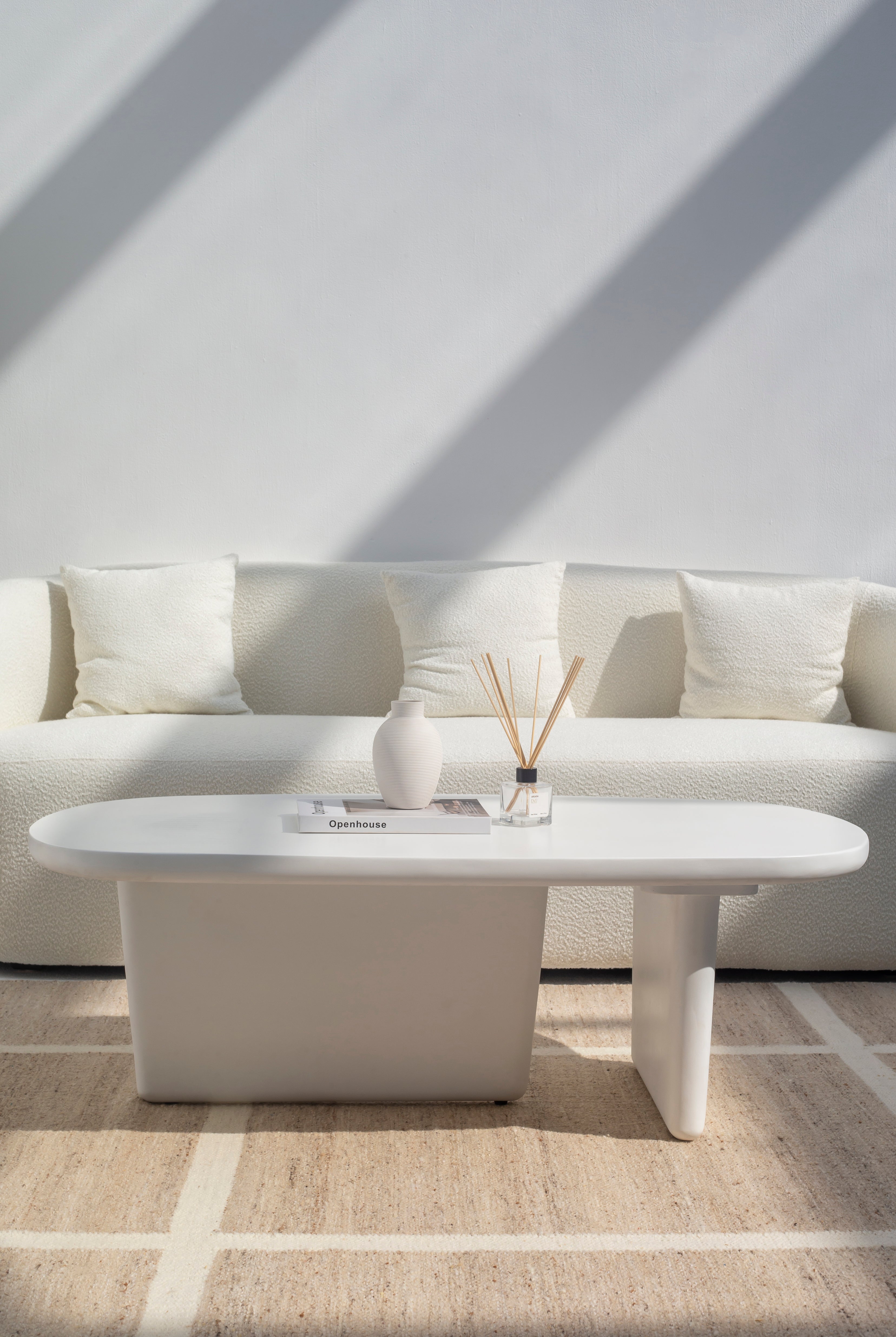 Norden White Concrete Coffee Table