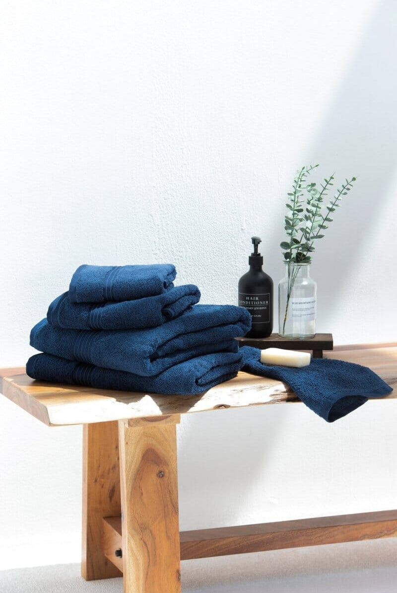 Navy Blue Classic Luxury Hotel Towels