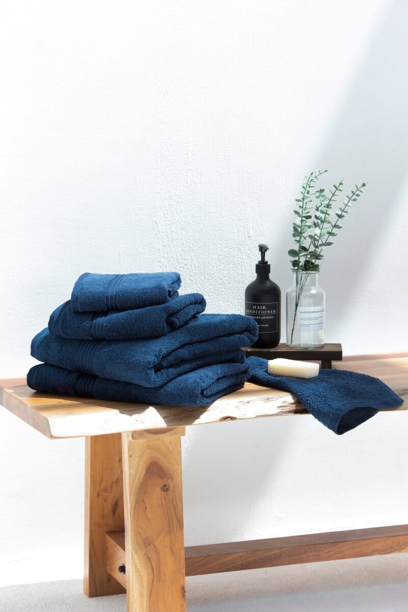 Navy Blue Classic Luxury Hotel Towels