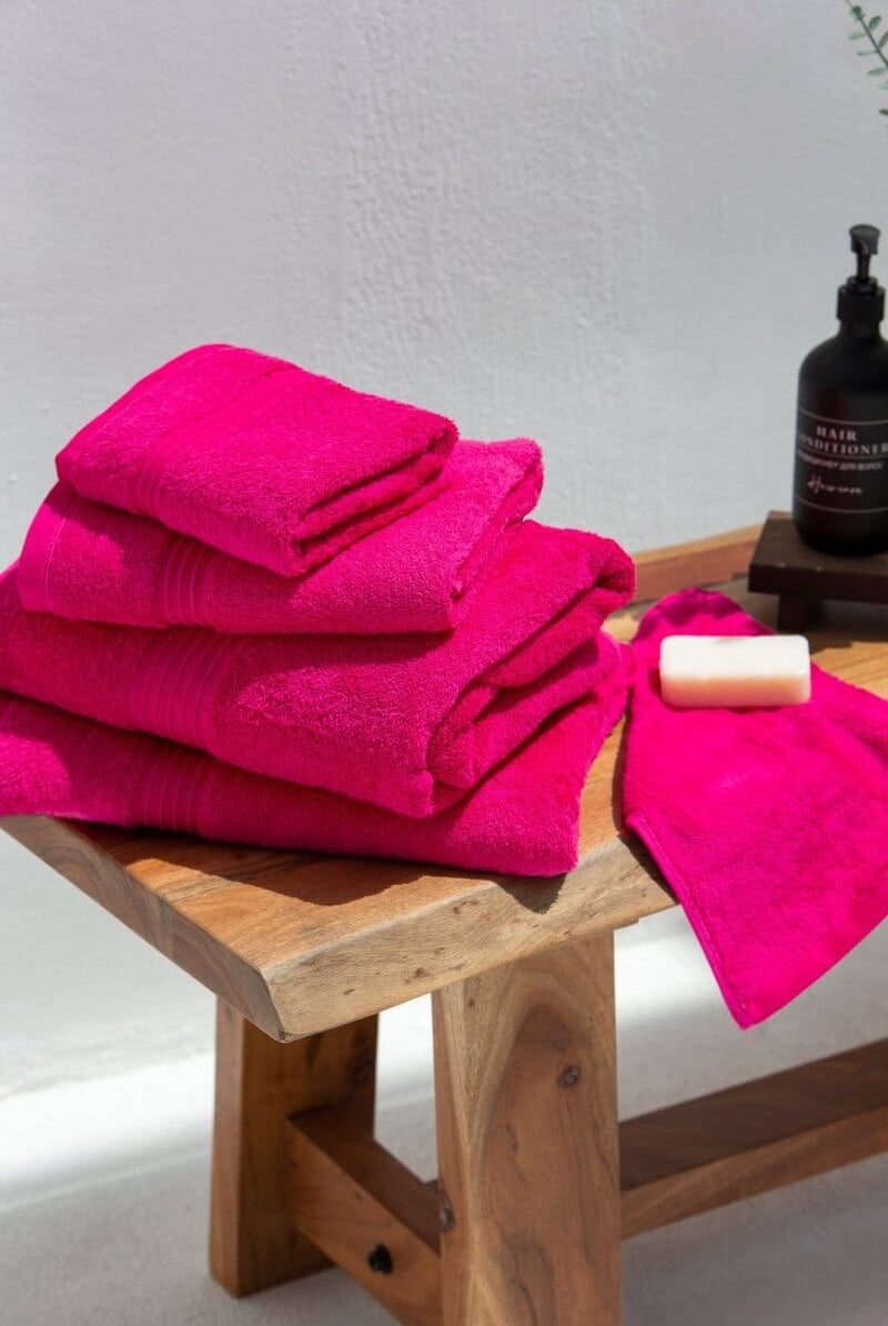 Deep Pink Classic Luxury Hotel Towels