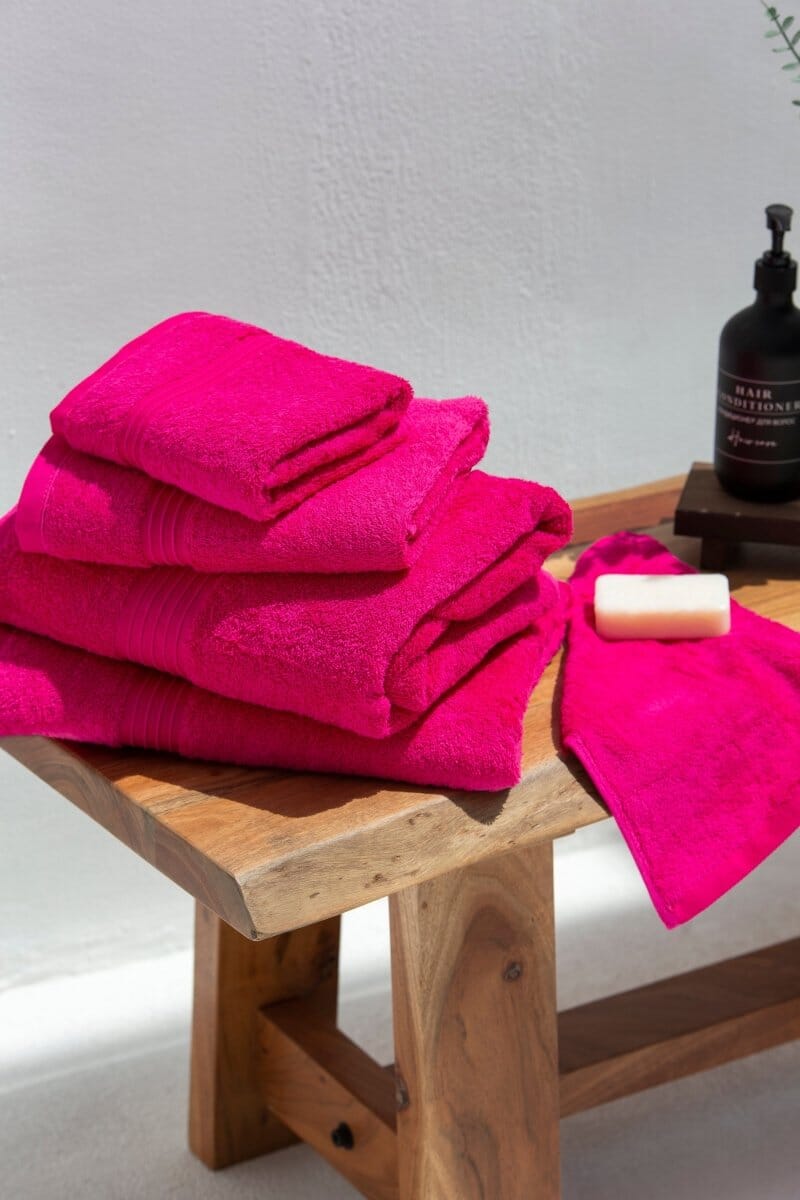 Deep Pink Classic Luxury Hotel Towels