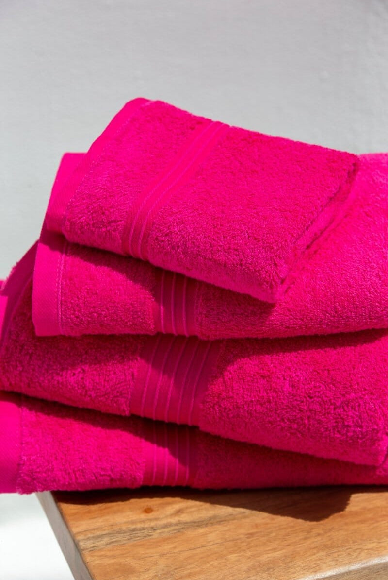 Deep Pink Classic Luxury Hotel Towels