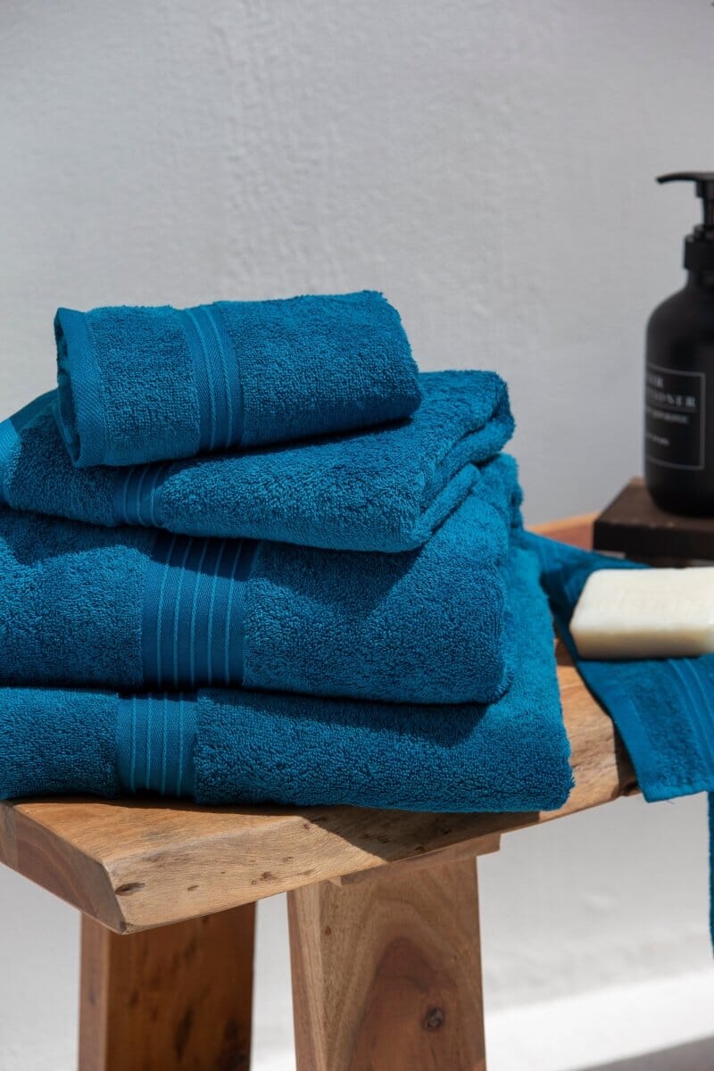 Teal Blue Classic Luxury Hotel Towels