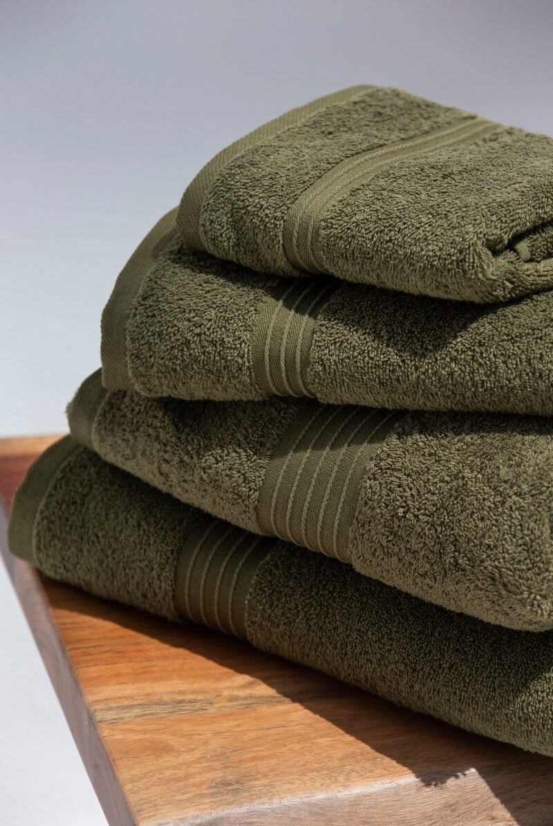 Olive Green Classic Luxury Hotel Towels