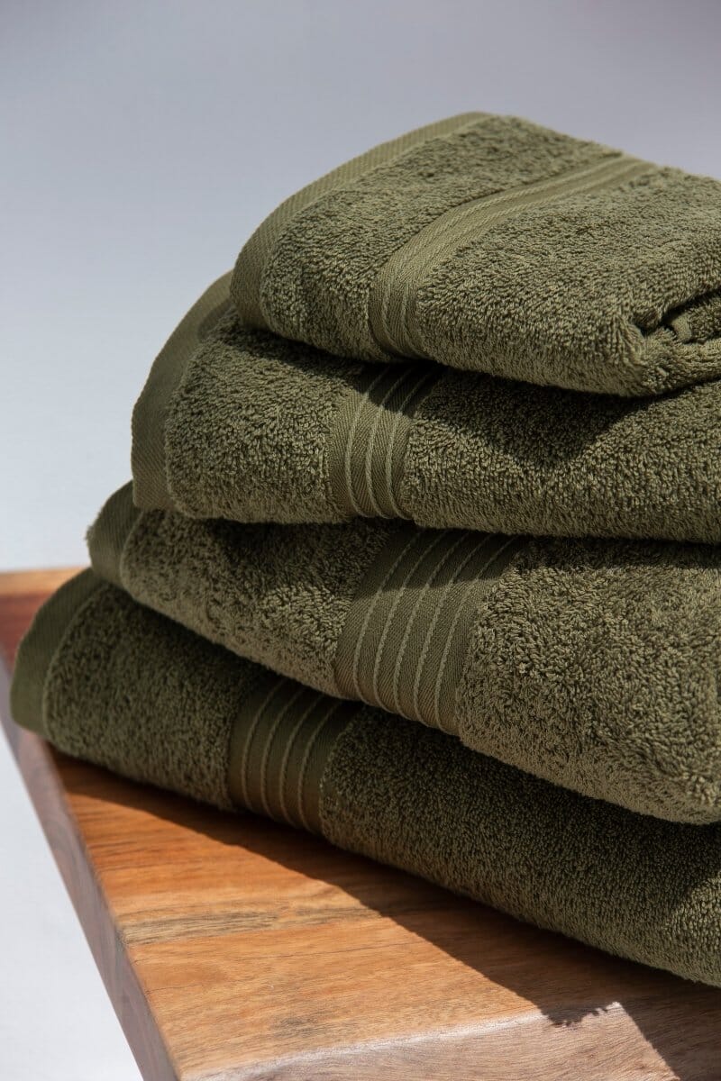 Olive Green Classic Luxury Hotel Towels